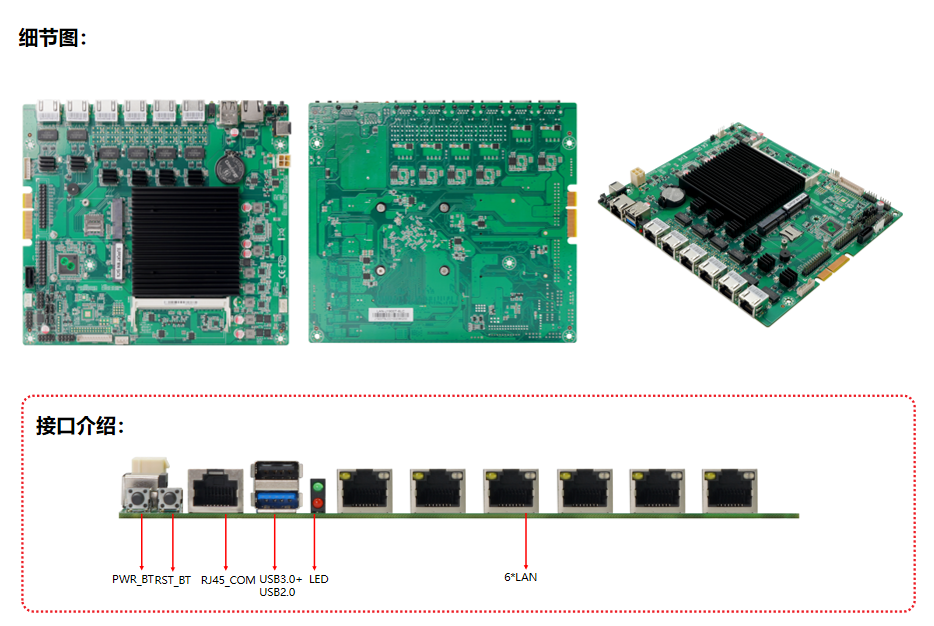 工控主板LAN-J1900T-6LC產(chǎn)品細節(jié)圖